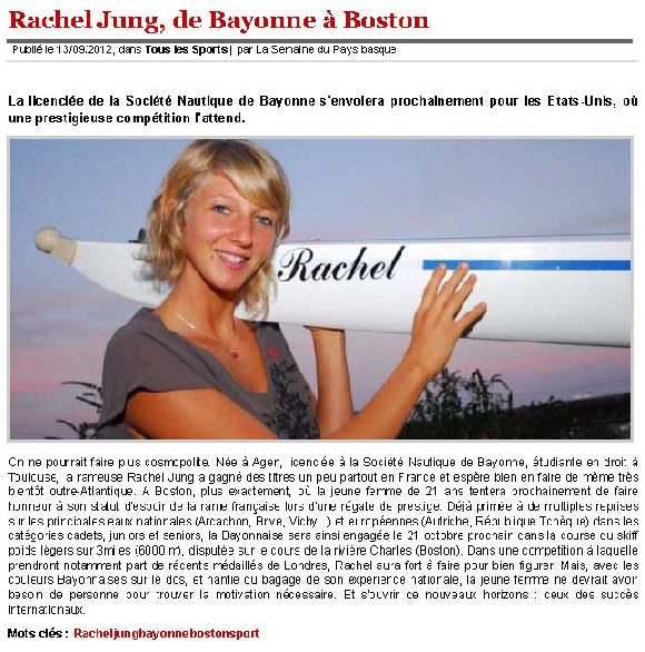 SPB - Rachel JUNG de Bayonne à Boston