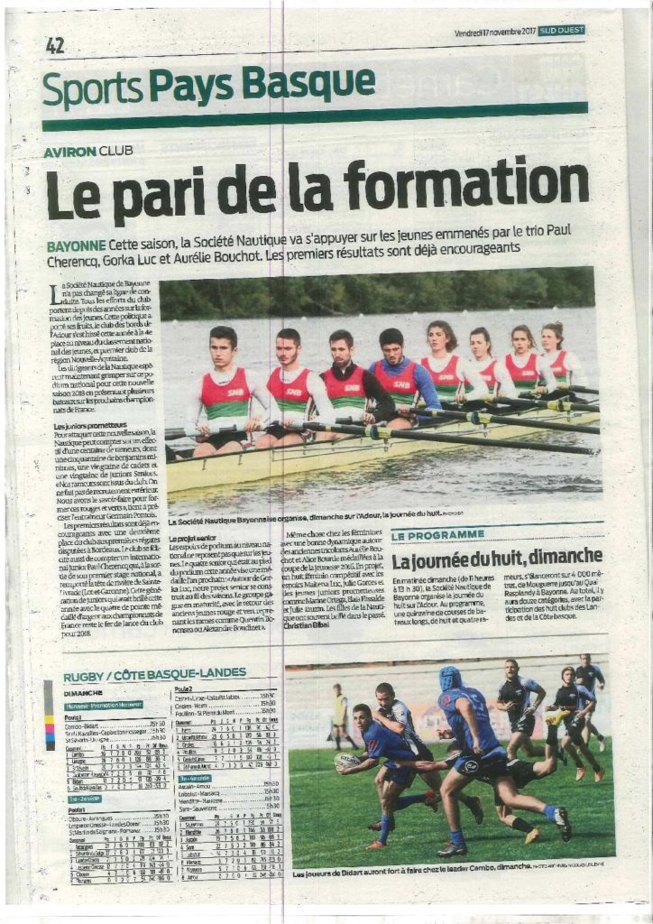 Sud Ouest - LE PARI DE LA FORMATION